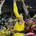 Michigan junior Jordan Morgan misses a last second basket around Indiana freshman Yogi Ferrell at Crisler Center on Sunday, March 10, 2013. Melanie Maxwell I AnnArbor.com